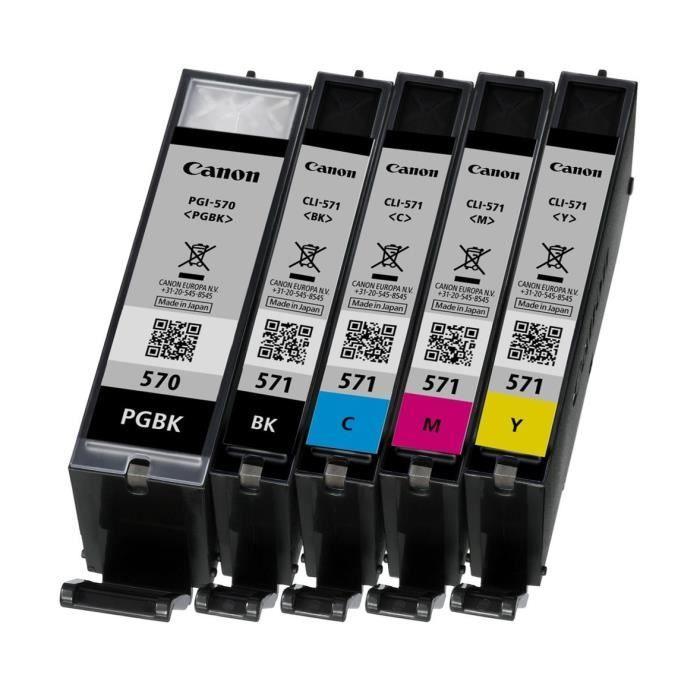 CANON Pack de 5 cartouches d'encre PGI-570 / CLI-571 PGBK/Noir/Cyan/Magenta/Jaune CANON