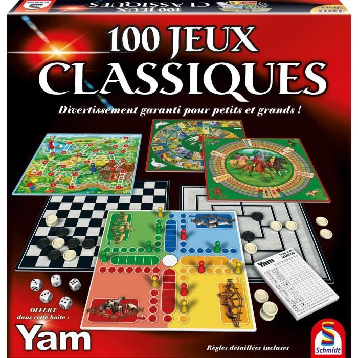 100 Jeux classique - Jeux de Société - SCHMIDT SPIELE - Profitez de 100 jeux classiques dans ce coffret complet!