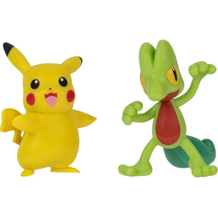 2 Poké Balls avec leur Pokémon et 6 disques d’attaques - BANDAI - Pokémon - Poké Ball attaque surprise Pikachu vs