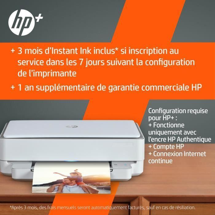 Imprimante tout-en-un HP Envy 6022e Jet d'encre couleur - Copie Scan - Idéal pour la famille - 3 mois d'Instant ink inclus avec HP+ HP