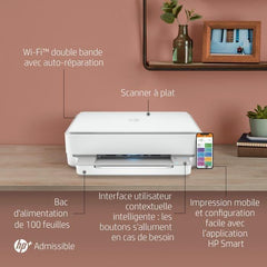 Imprimante tout-en-un HP Envy 6022e Jet d'encre couleur - Copie Scan - Idéal pour la famille - 3 mois d'Instant ink inclus avec HP+ HP