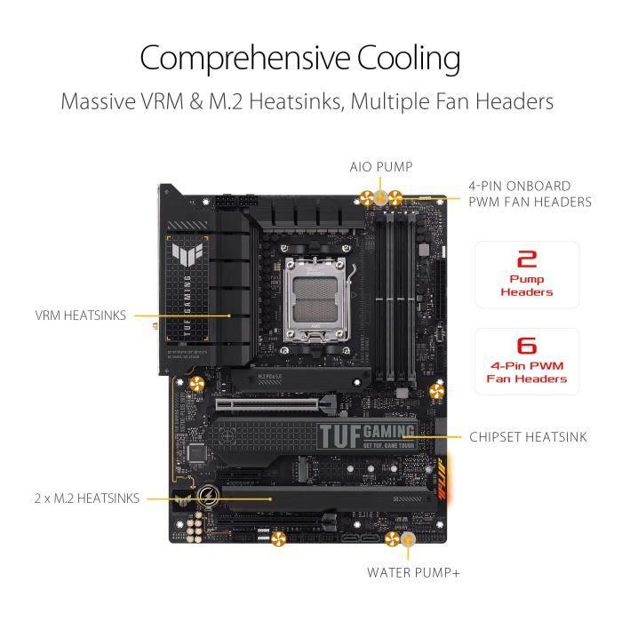 ASUS TUF GAMING X670E-PLUS WIFI Carte mere Socket AM5 AMD X670 ASUS