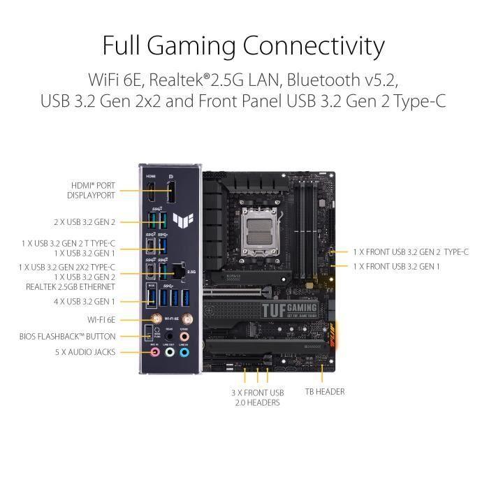 ASUS TUF GAMING X670E-PLUS WIFI Carte mere Socket AM5 AMD X670 ASUS