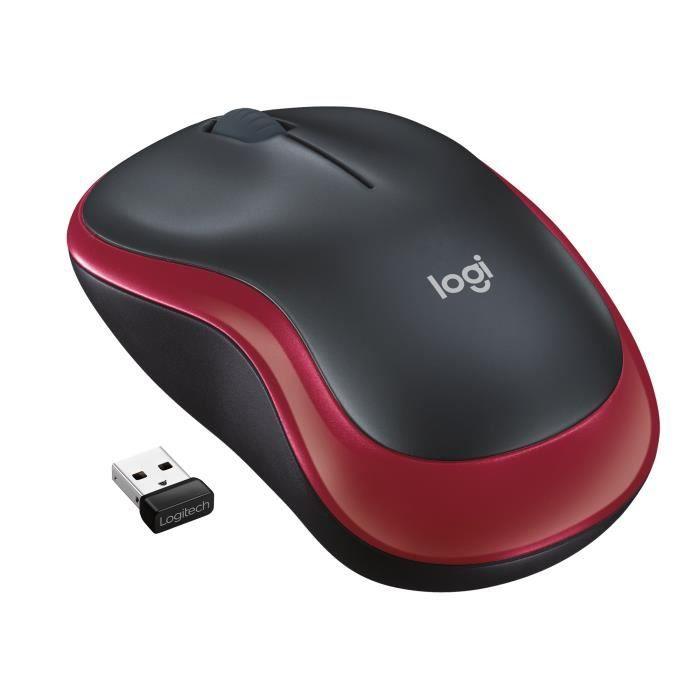 Souris sans fil - LOGITECH - M185 - Optique - Rouge LOGITECH