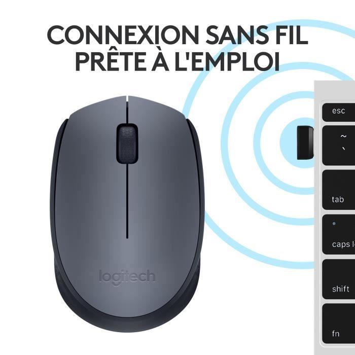 LOGITECH - Souris Sans Fil Ambidextre M170 - Gris LOGITECH