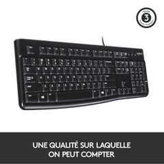 LOGITECH - Clavier filaire K120 Business - AZERTY - Noir LOGITECH