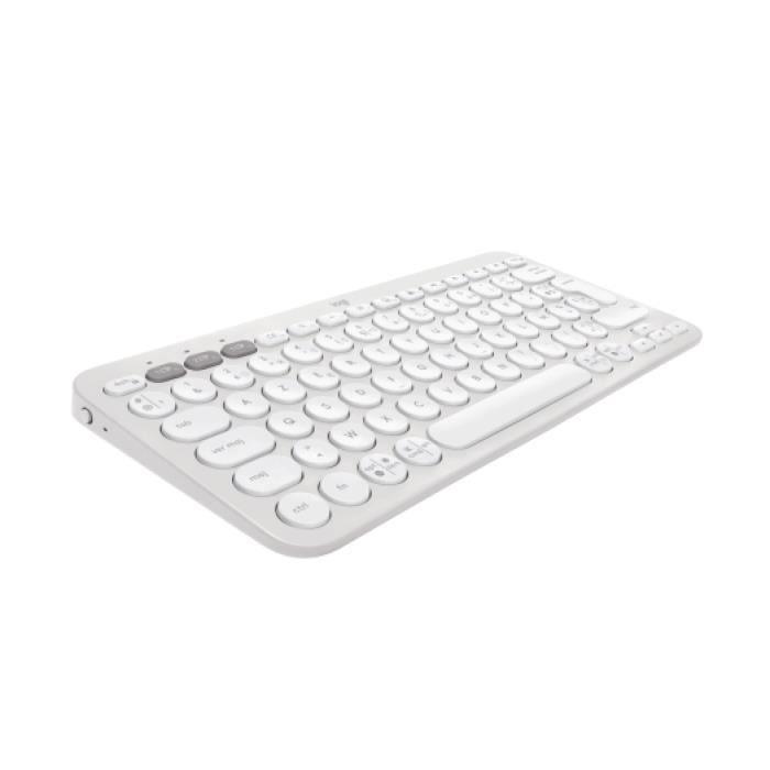 LOGITECH - Clavier sans fil - Pebble Keys 2 K380s - Bluetooth - Bouton Easy-Switch - Blanc - (920-011804) LOGITECH