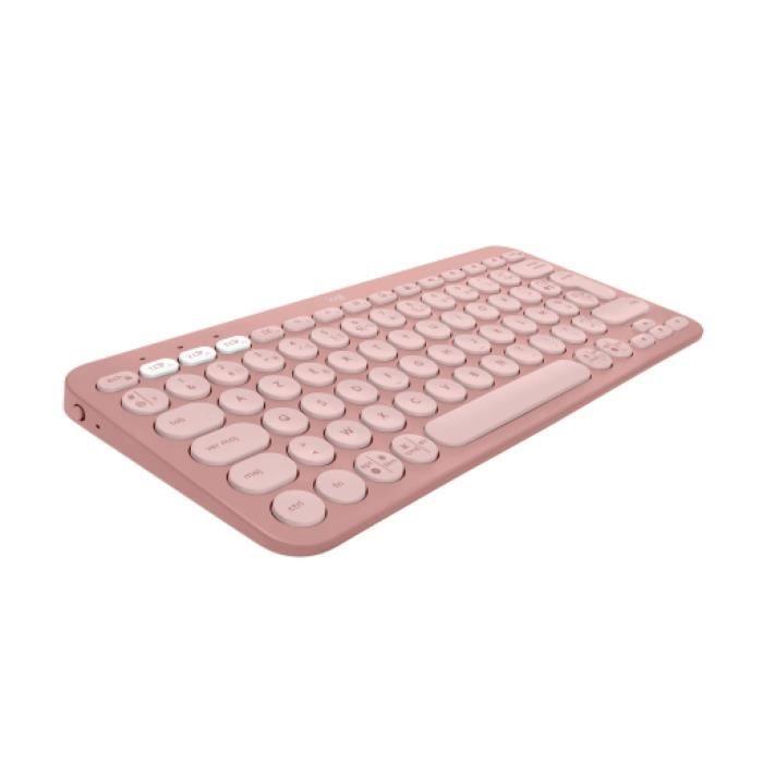 LOGITECH - Clavier sans fil - Pebble Keys 2 K380s - Bluetooth - Bouton Easy-Switch - Rose - (920-011805) LOGITECH