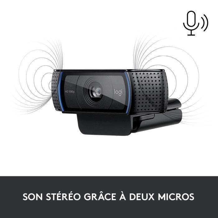 LOGITECH - Webcam HD Pro C920 Refresh - Microphone intégré - Idéal FaceTime et Skype - Noir LOGITECH