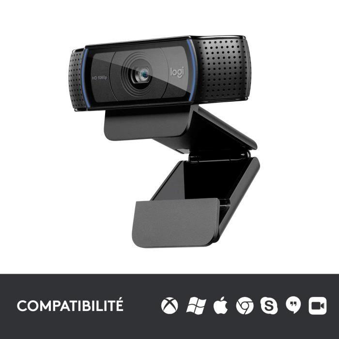 LOGITECH - Webcam HD Pro C920 Refresh - Microphone intégré - Idéal FaceTime et Skype - Noir LOGITECH