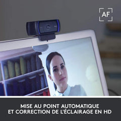 LOGITECH - Webcam HD Pro C920 Refresh - Microphone intégré - Idéal FaceTime et Skype - Noir LOGITECH