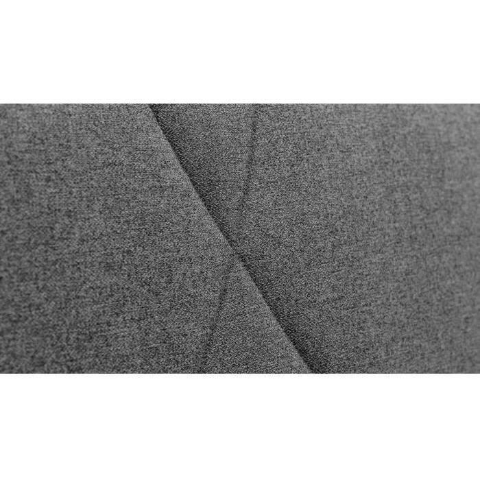 Tete de lit TUDOR - Tissu Anthracite - L.162 x H.100 x P.7 cm AUCUNE