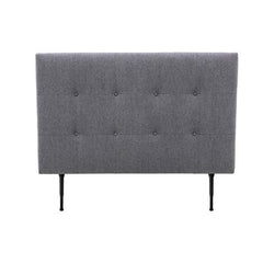 Tete de lit 140 cm ESTIA - Tissu Anthracite - Réglable en hauteur de 105 a 116 cm AUCUNE