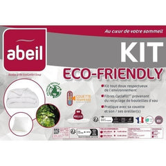 ABEIL Kit Eco-friendly couette 140 x 200 cm et oreiller 60 x 60 cm ABEIL