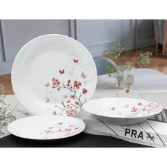 Service de Table 18 pieces en porcelaine Papillons rouge AUCUNE