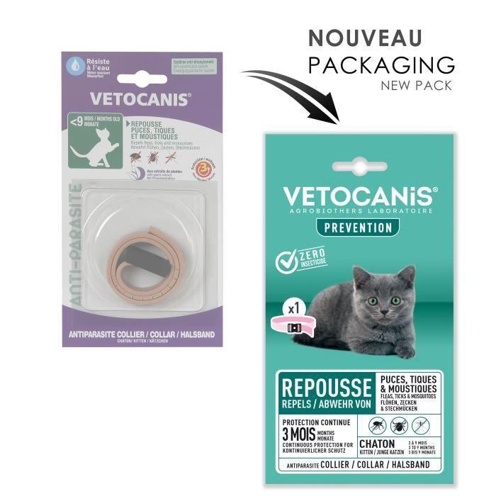 VETOCANIS Collier Anti-Puces et Anti-tiques Chaton VETOCANIS