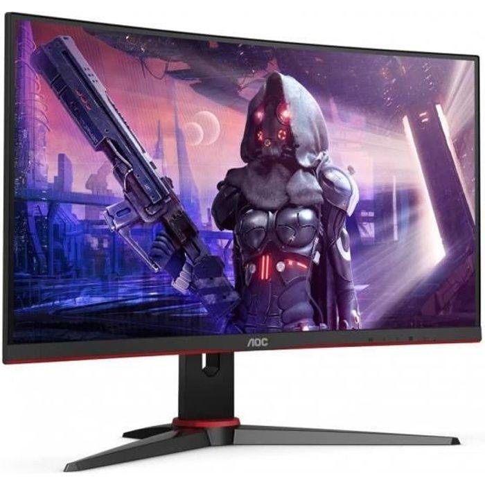 Ecran PC Gamer incurvé - AOC C24G2AE/BK - 23,6 FHD - Dalle VA - 1ms - 165Hz - HDMI / VGA / DisplayPort - FreeSync Premium AOC