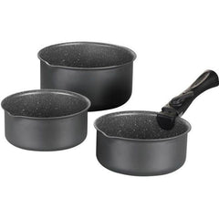 Batterie de cuisine ARTHUR MARTIN AM777GM Set de 3 casseroles - Gris Mat 16-18-20 cm + 1 poignée amovible - Tous feux dont ARTHUR MARTIN