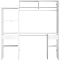 Kit dressing extensible ARTIC EKIPA - Blanc - 2 penderies + 2 tiroirs + 1 surmeuble AUCUNE