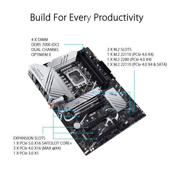ASUS PRIME Z790-P WIFI Carte mere - LGA1700 Intel Z790 ASUS