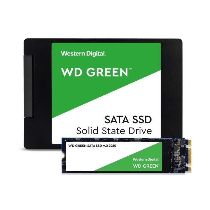 WESTERN DIGITAL Disque dur SATA SSD - 2TB interne - Format 2.5 - Vert WESTERN DIGITAL