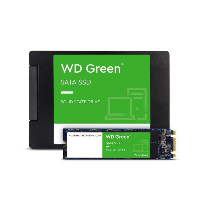 WESTERN DIGITAL Disque dur SATA SSD - 2TB interne - Format 2.5 - Vert WESTERN DIGITAL