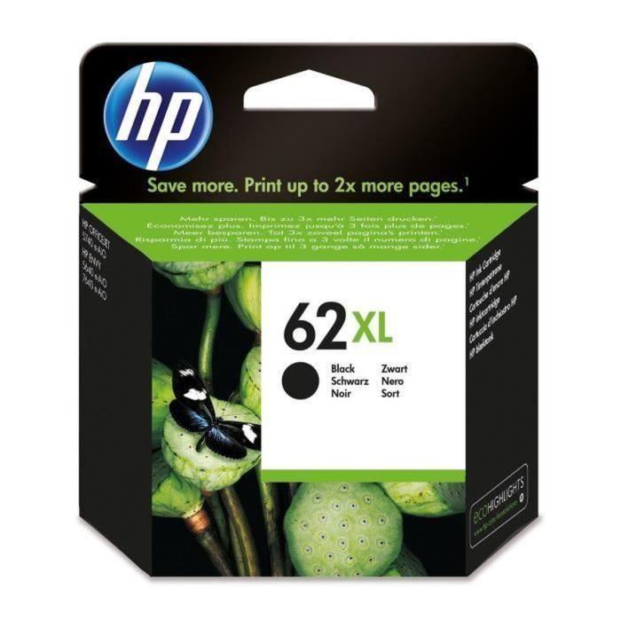 HP 62XL Cartouche d'encre noire grande capacité authentique (C2P05AE) pour Officejet Mobile 250, Envy 5540/5640/7640, Officejet HP