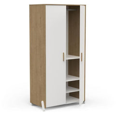 Armoire 2 portes - NAILI - Hamilton / Blanc mat - 89,1 x 50 x 183 cm - DEMEYERE DEMEYERE