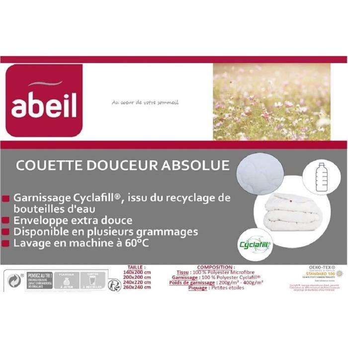 ABEIL Couette chaude Douceur Absolue 220x240 cm blanc ABEIL