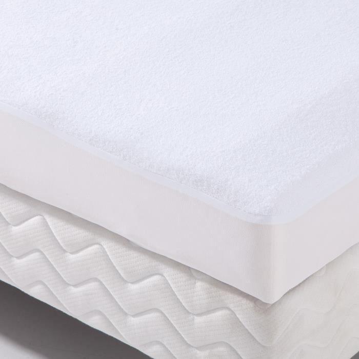 Alese forme housse imperméable Transalese éponge 100% coton - 120 x 190 cm - Blanc TOISON D'OR