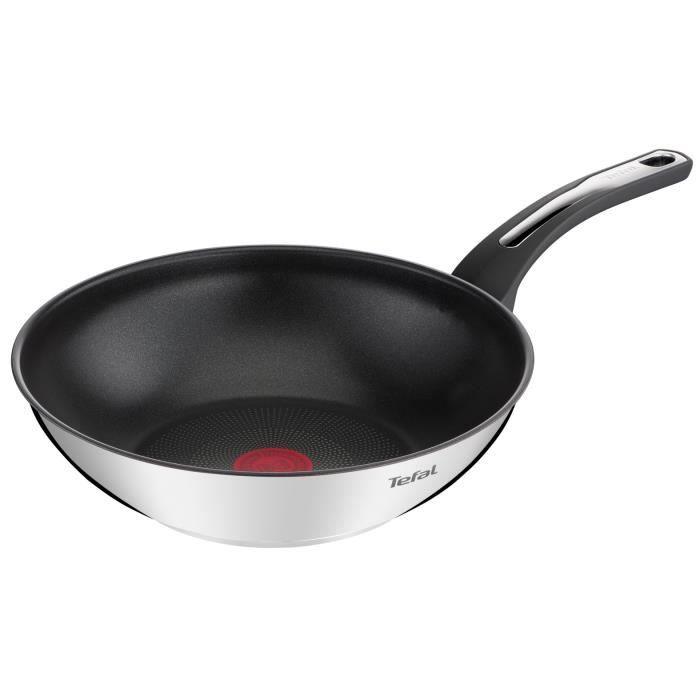 TEFAL Emotion Wok 28 cm, Induction, Revetement antiadhésif, Poignée robuste, Garantie 10 ans E3001904 TEFAL