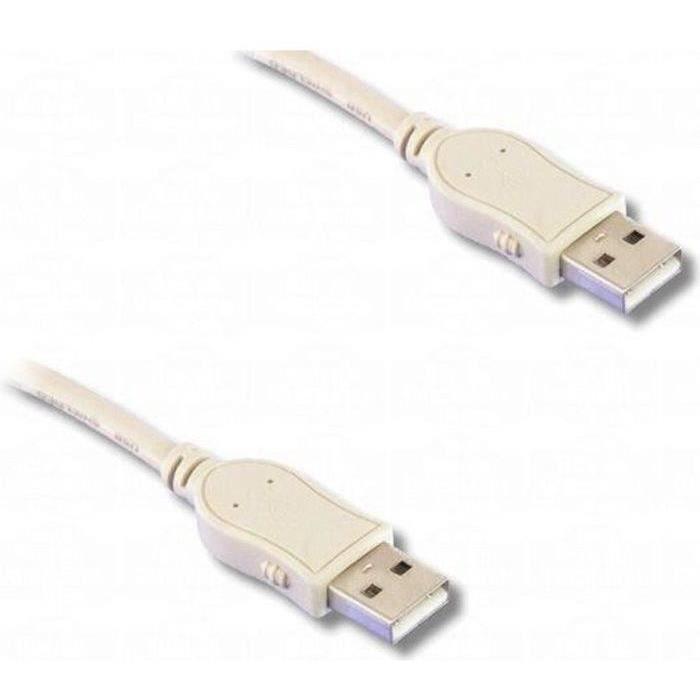 Cable USB 2.0 Hi-Speed, type A mâle / type A mâle, 1m80 LINEAIRE
