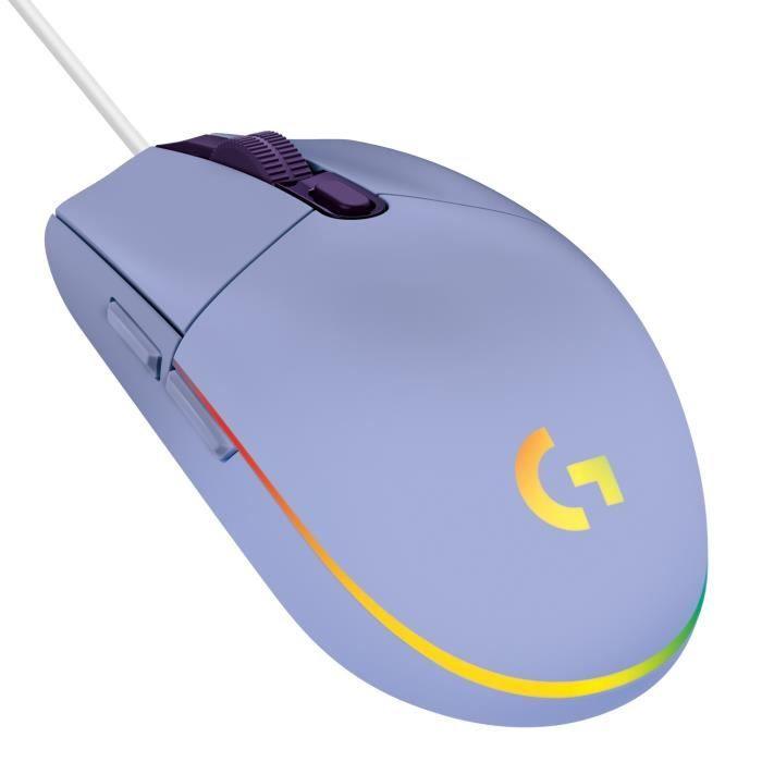 Souris Gaming Filaire - LOGITECH G - G203 - LIGHTSYNC - RGB - Couleur Lilas LOGITECH