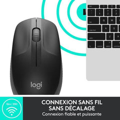 LOGITECH - Souris sans fil ergonomique M190 - Noir LOGITECH