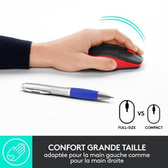 Souris sans fil - Logitech - M190 - ergonomique - Rouge LOGITECH