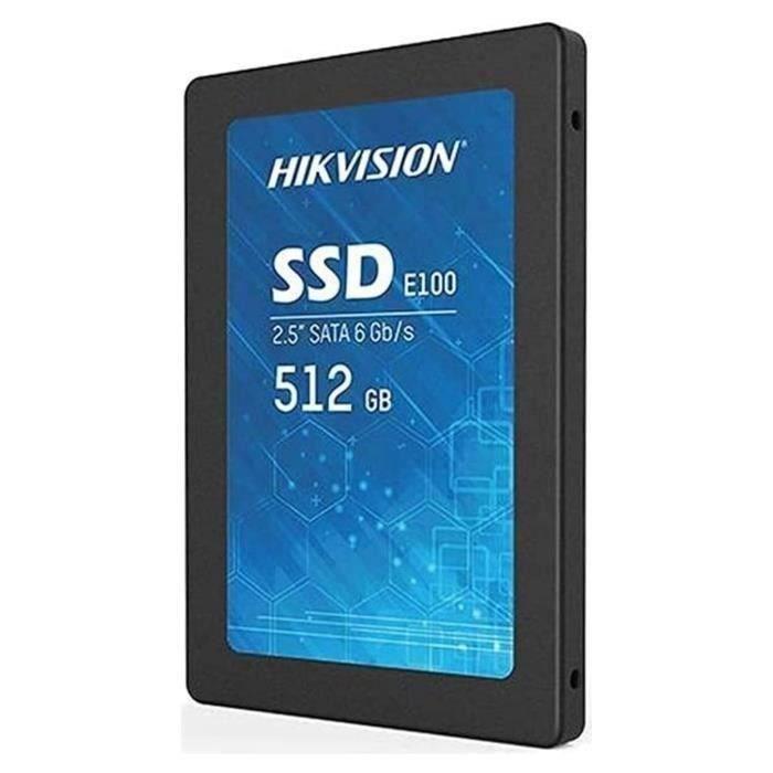 SSD Interne - HIKVISION - 2.5 512 Go E100 SATA 6.0Gbps SATA-III  3D TLC 550 MB/s 240 TB (HS-SSD-E100/512G) HIKVISION
