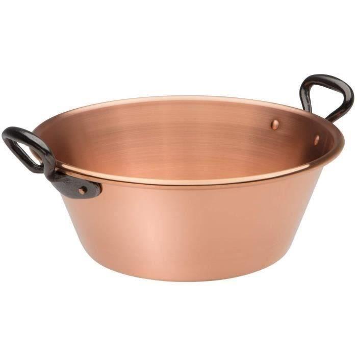 BAUMALU Bassine a confiture 26 cm cuivre 12/10eme anses fonte BAUMALU