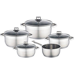 BAUMALU 341979 Batterie 9 pieces inox - Tous feux dont induction BAUMALU