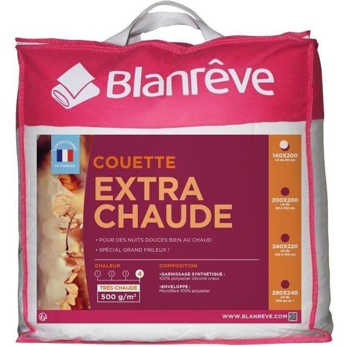 BLANREVE Couette extra chaude en microfibre - 140 x 200 cm - Blanc BLANREVE