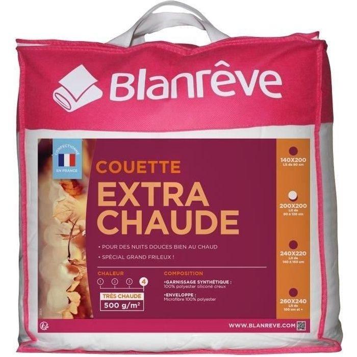 BLANREVE Couette extra chaude en microfibre - 200 x 200 cm - Blanc BLANREVE