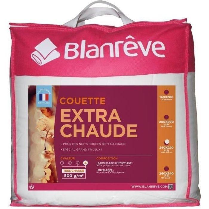 BLANREVE Couette extra chaude en microfibre - 220 x 240 cm - Blanc BLANREVE