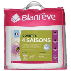 BLANREVE Couette 4 saisons - 240 x 260 cm - Blanc BLANREVE