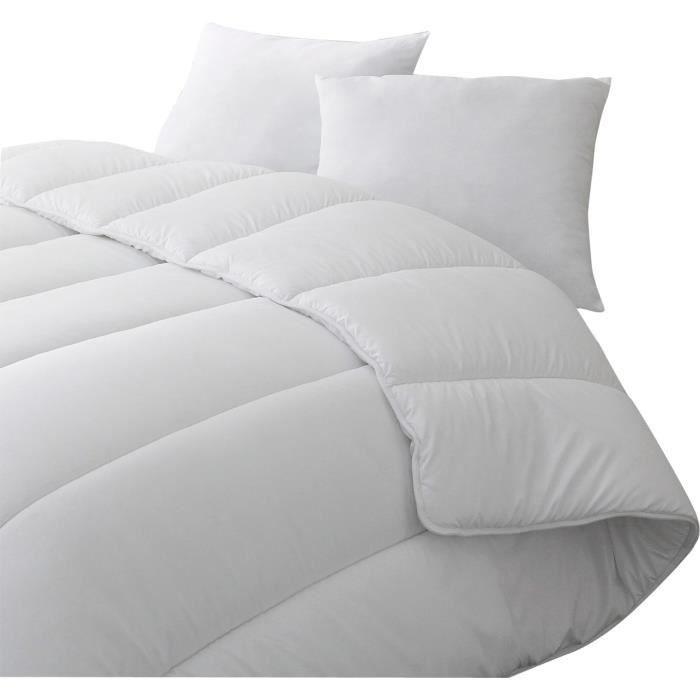 BLANREVE Couette chaude Percale - Anti-acariens - 350g/m² - 240x260cm BLANREVE