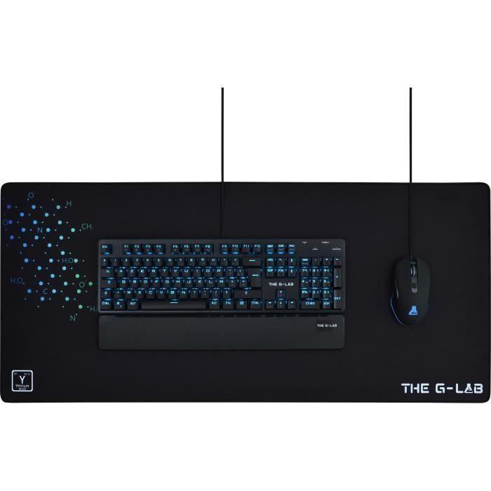 THE G-LAB PAD YTTRIUM Tapis de souris Gaming XXL 900x400x4mm avec gomme anti-dérapante THE G-LAB