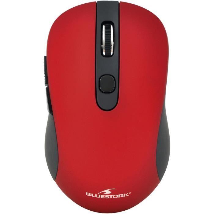 Souris Sans Fil - 2,4 GHz -  bouttons - Rouge BLUESTORK