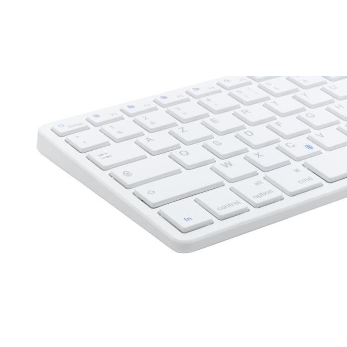 Clavier TKL - BLUESTORK - Bluetooth Rechargeable pour Mac - Blanc BLUESTORK