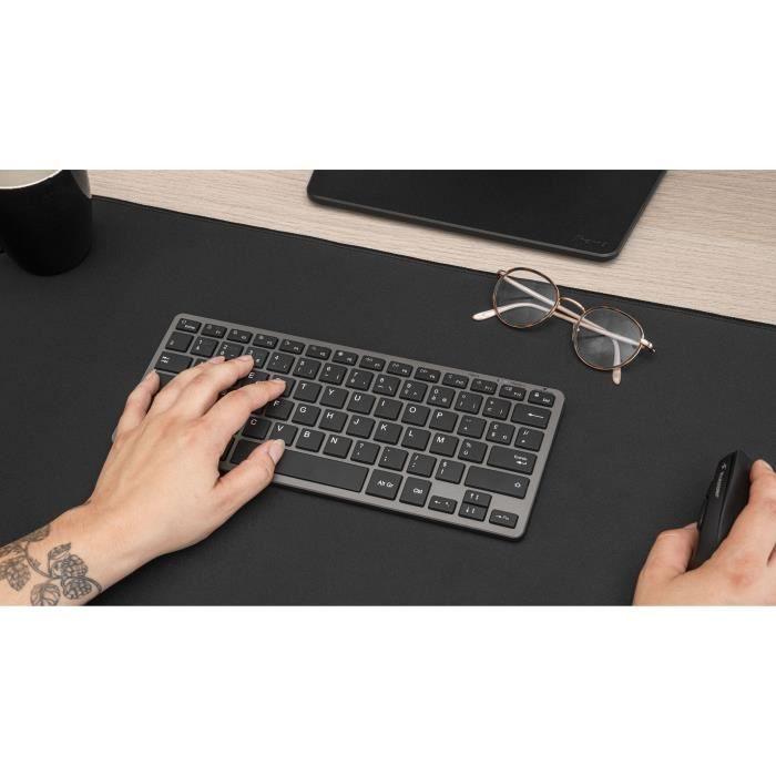 Clavier TKL - BLUESTORK - Bluetooth + 2.4Ghz PC - Gris et Noir BLUESTORK