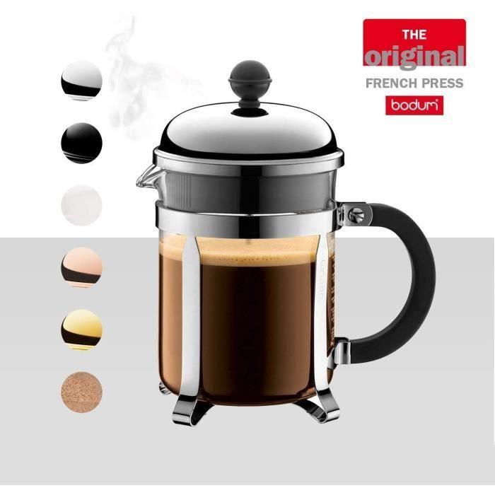 CHAMBORD - Cafetiere a piston BODUM , 4 tasses, 0.5 l, acier inox BODUM