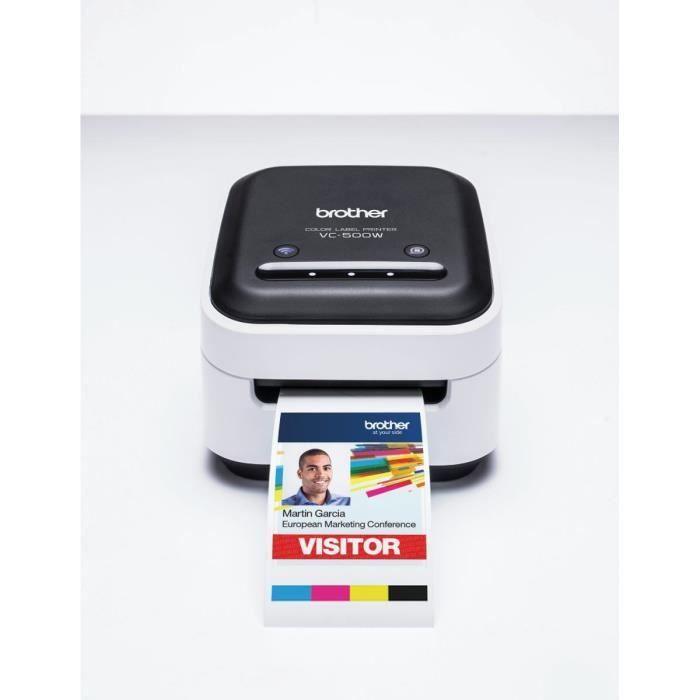 Imprimante Étiquettes et Photos pour les loisirs créatifs - BROTHER - VC-500W - Thermique direct - Couleur - Wi-Fi - VC500WCRZ1 BROTHER