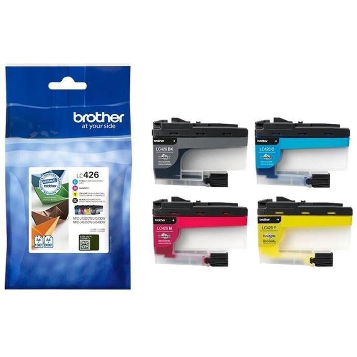 Pack de 4 cartouches d'encre LC426VAL - BROTHER - Noir, Cyan, Magenta, Jaune - MFC-J4335DWXL, MFC-J4340DW, MFC-J4535dw etc BROTHER